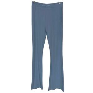 Fancy Homebody Signature Ribbed Slate Blue Athleisure Flare Pants Size XL